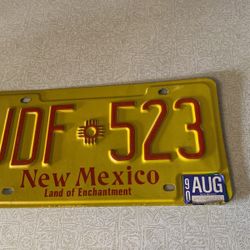 New Mexico License Plate 1990