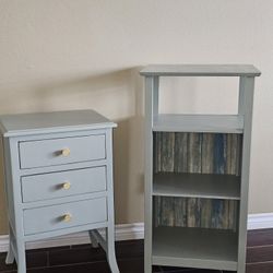 Side Table- And Bookshelf Set