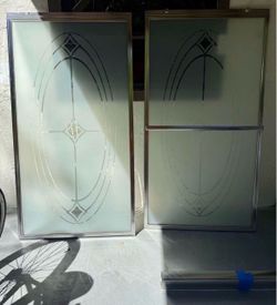 Sterling Deluxe 56-1/4" High × 59-3/8" Wide Sliding Framed Shower Door with Clear, Frosted, or Pattern Glass - Used - $90.00
