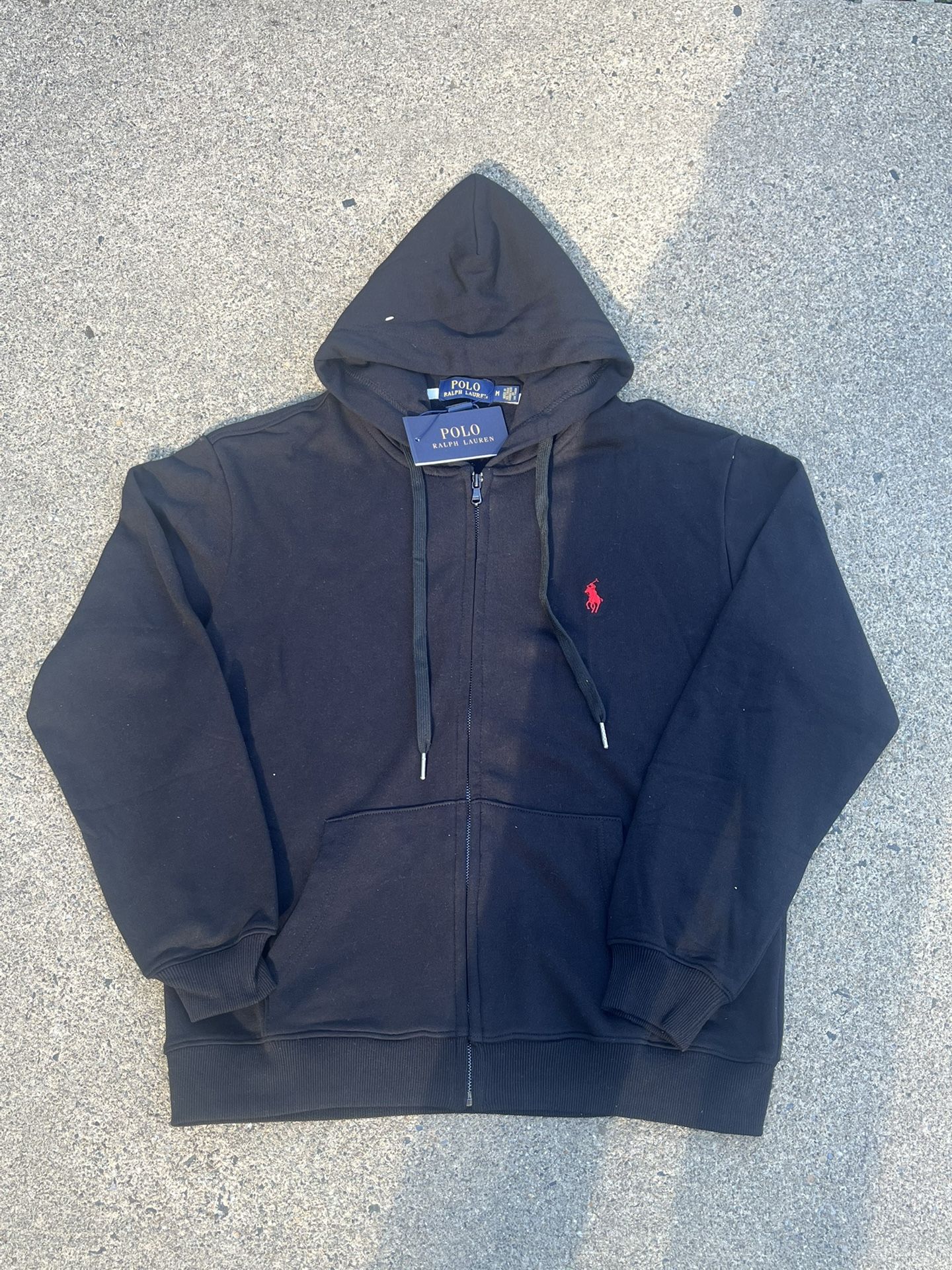 Polo Red Logo Zip Up Hoodie