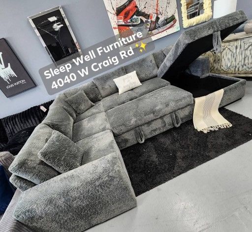 ✨️ Sectional Sofa Sleeper ✨️ Furniture Queen Bedrooms, Dining Avail King