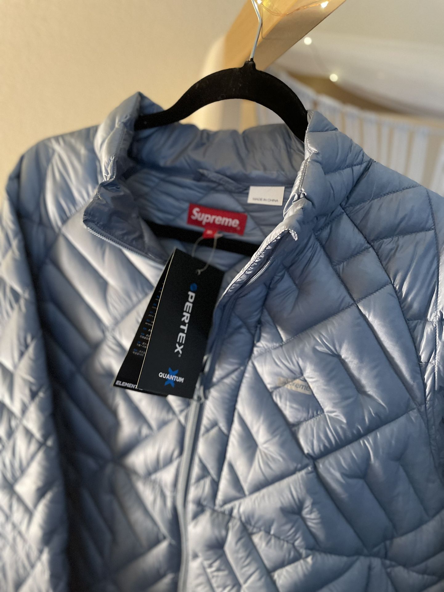 SZ XL SUPREME SPELL-OUT QUILTED LIGHTWEIGHT DOWN JACKET for Sale 