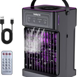 Portable Air Conditioners, 4-IN-1 Portable AC Unit with 3 Wind Speeds, 3 Spray Mode, 7 Night Light & 2-8H Timer Air Conditioner Portable,Personal Smal