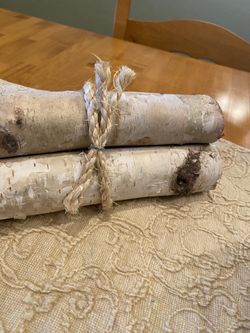 Decorative birch logs. Set of 3. Farmhouse/ cottage / Bo Ho / rustic/ beach / coastal.