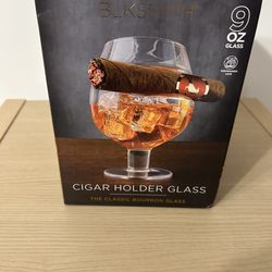Whiskey Low Ball Cigar Holder Glass