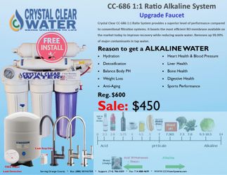 CC-686 1:1 Ratio Alkaline System Upgrade Faucet Free Leak Alarm and Leak Shutoff Valve. 5 years warranty Free Installation