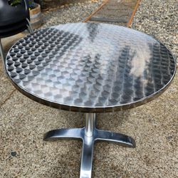 Modern Stainless Cafe Table-Excellent Condition