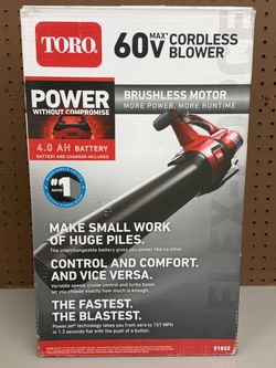 NEW! Toro Flex-Force 60V 605-CFM 157-MPH Handheld Leaf Blower 4 Ah Kit