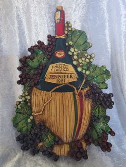 Al Pisano Italian Chianti Wine Kitchen Wall Decor – Tuscan Grapes