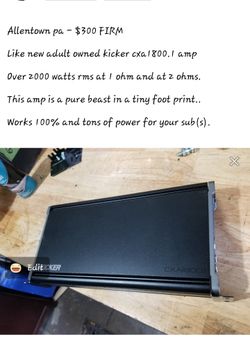 New kicker mono block amp