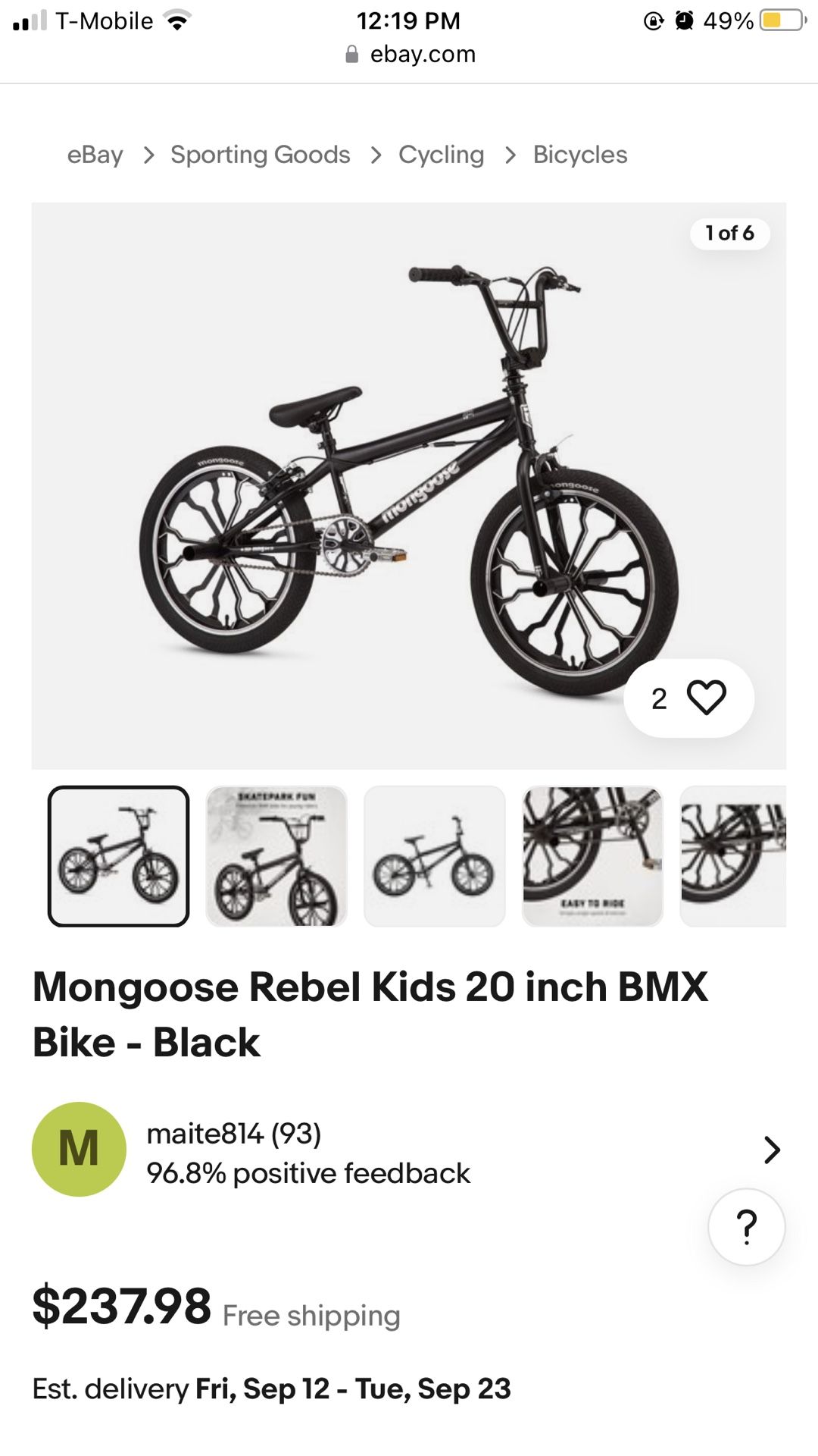 Mongoose 20’ Bike