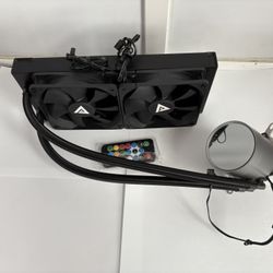 CyberpowerPC MasterLiquid Lite 240mm ARGB CPU Liquid Cooler with Dual Chamber Pump & Copper Cold Plate (Intel)