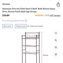 Over the toilet Storage 