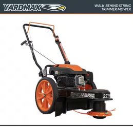 YARDMAX 22 in. 170cc Gas Walk Behind String Trimmer Mower