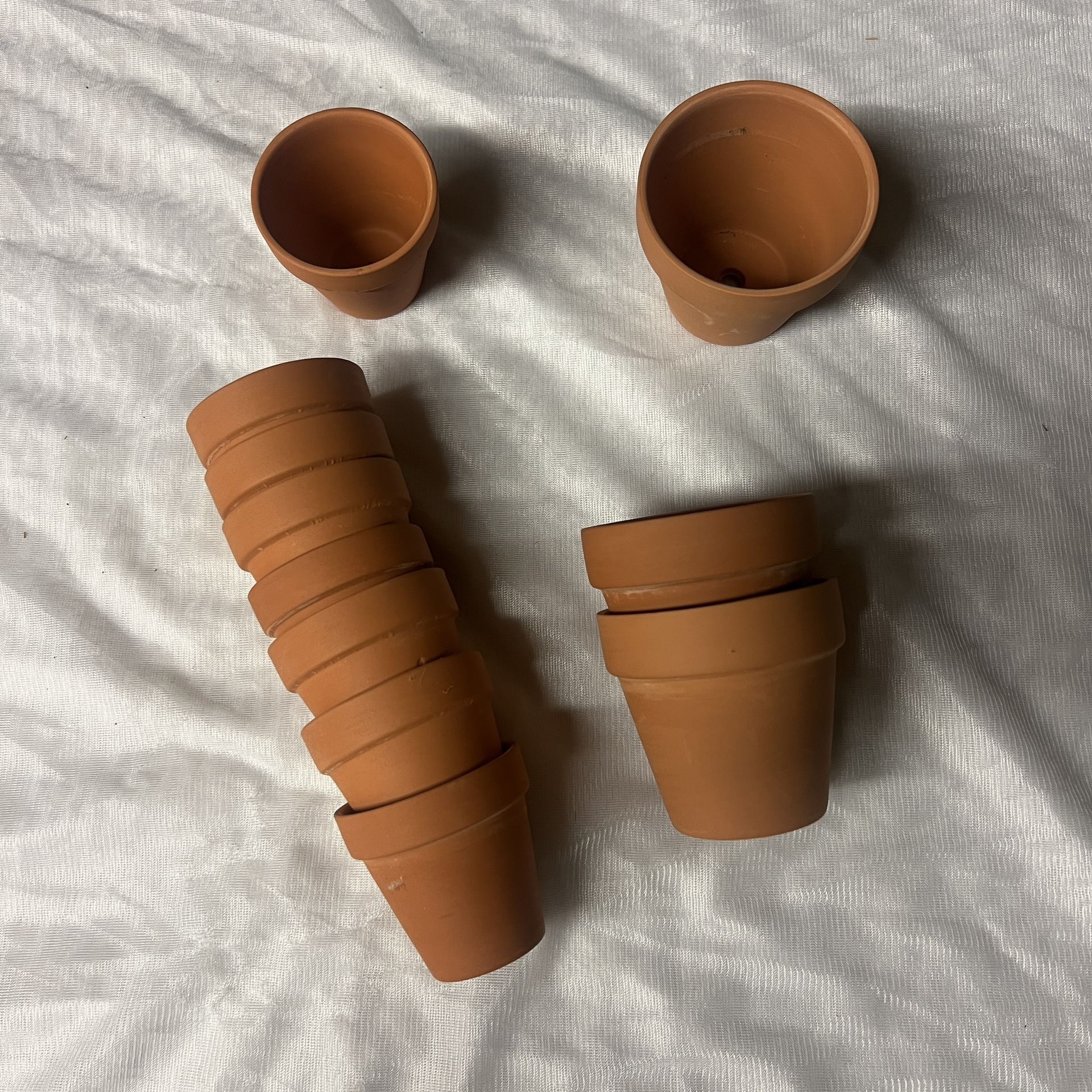 Bundle Of Mini Terracotta Plant Pots 2.5” & 3”