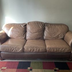 Brown Leather Couch