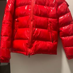Men’s moncler Cherry Red Puffer Coat With Good