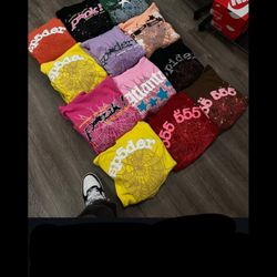 Sp5der Hoodies And Pinks