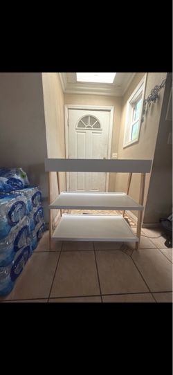 3-Tier White Shelf Unit