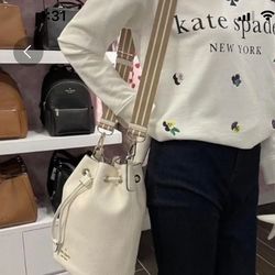 Brands New Kate Spade All Leather White/cream Purse 