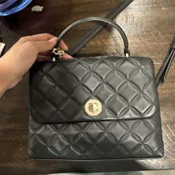 Kate Spade black quilted bag with strap