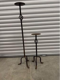 Wrought Iron Candle Holders