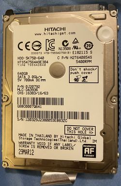 Hitachi 5K750-640 - 640GB 5.4K RPM SATA 2.5" Hard Drive