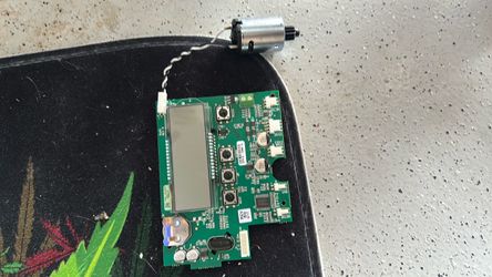Green PCB Circuit Board with LCD and Motor