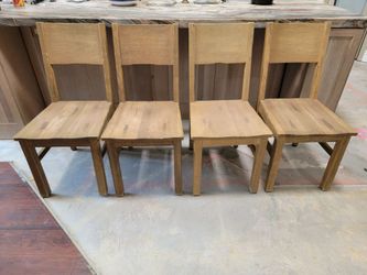 Set of 4 World Market Wooden Dining Chairs