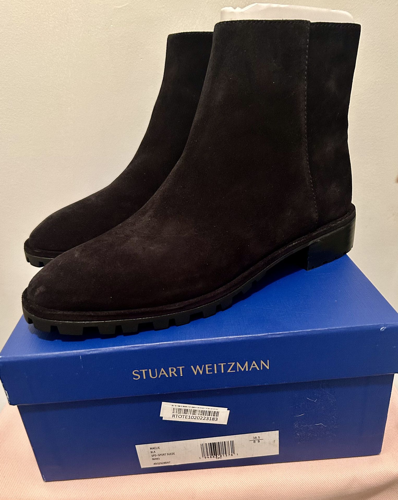 STUART WEITZMAN MAELIE SUEDE BOOTIES Black Shoes