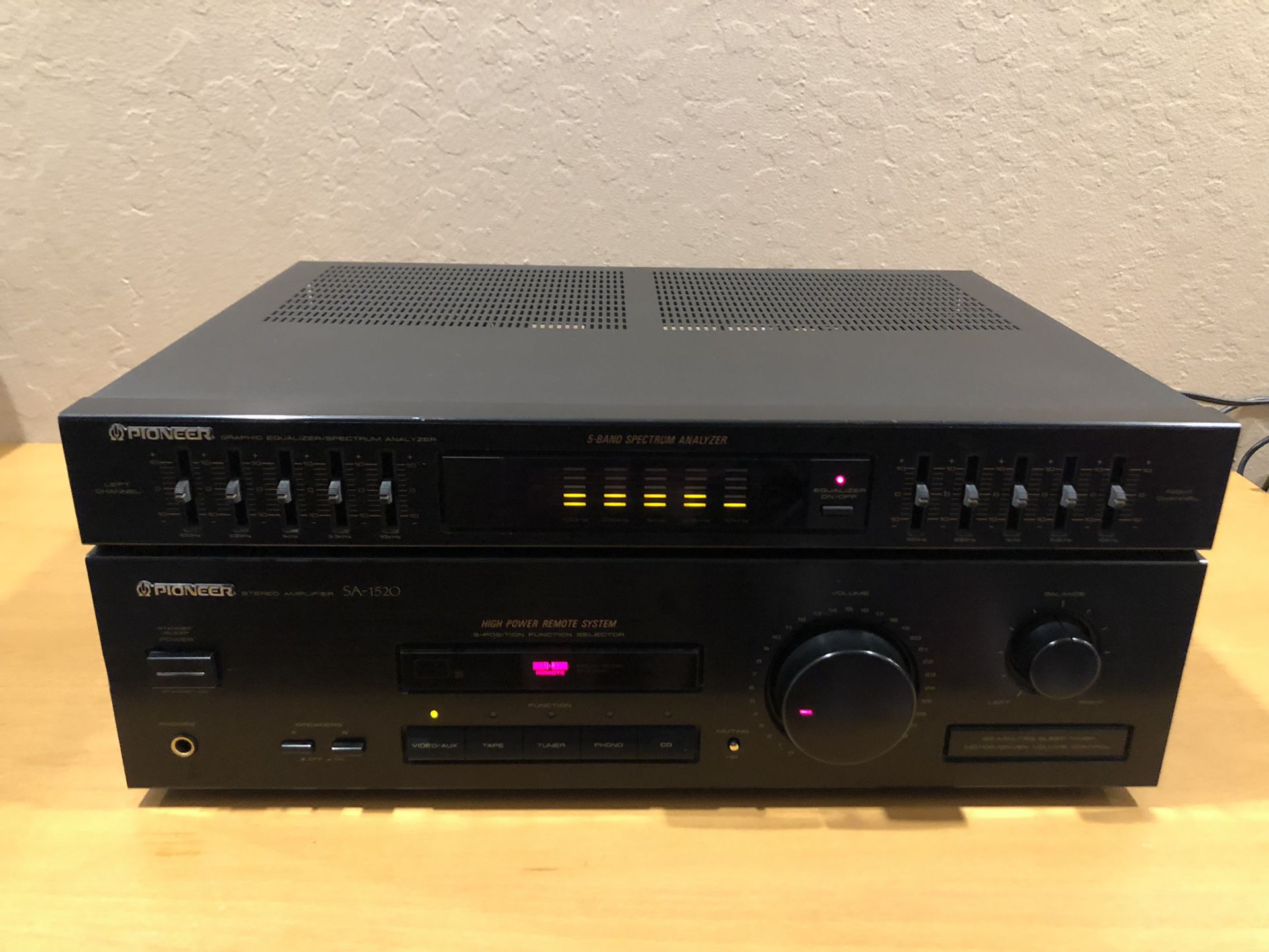 PIONEER SA-1520 stereo receiver with Equalizer vintage classic amp