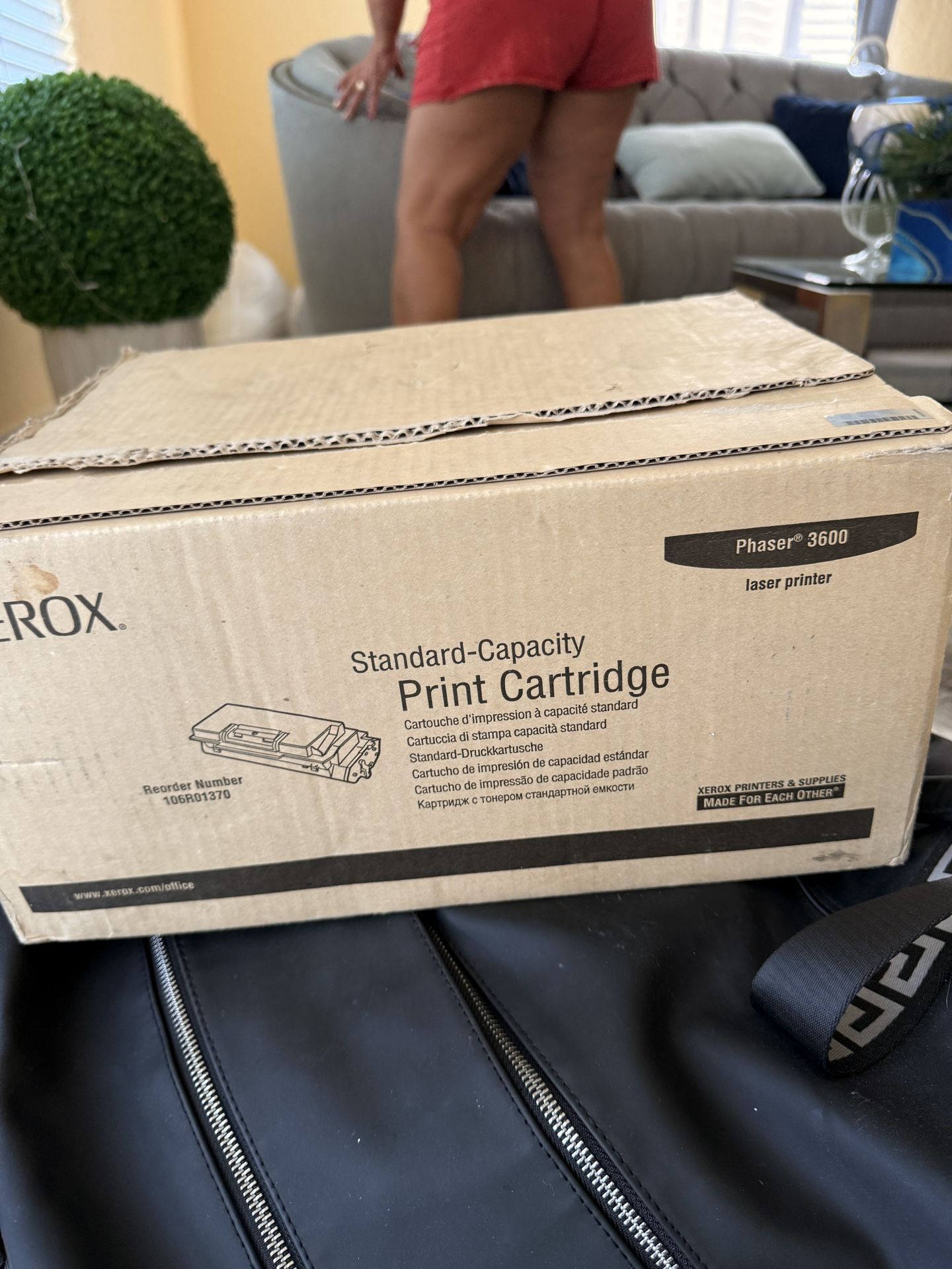 Xerox 106R01370 Standard Capacity Black Toner Cartridge – Genuine OEM for Phaser 3600