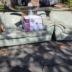 Sofas, fan and lights