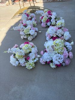 Colorful fake flowers