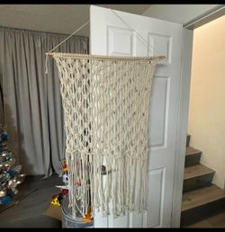 Macrame wall accent decor