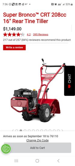Troy-Bilt Super Bronco CRT 208cc 16" Rear Tine Tiller