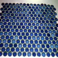 Mosaic Blue Penny Rounds 