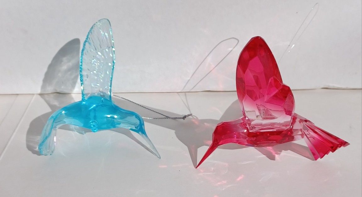 Two Hanging Hummingbird Sun Catchers