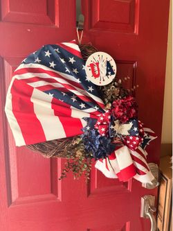 Patriotic Fourth of July wreath 🇺🇸