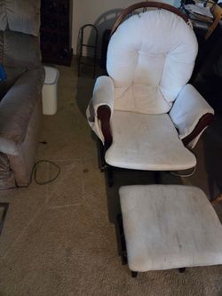 Glider with ottoman, matching ottoman Glider with matching ottoman