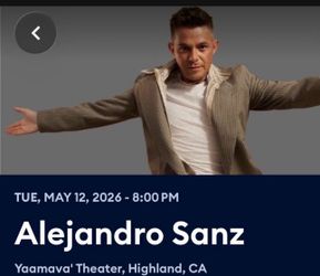 Concert tickets  Alejandro Sanz