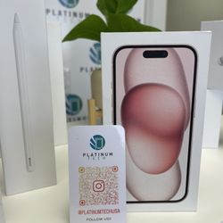 iPhone 15 UNLOCKED NEW 100% Pink And Black 128Gb