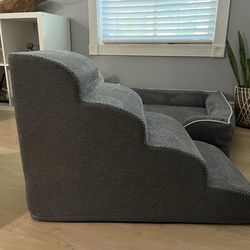 4 Step Sturdy Padded Pet Dog Ramp Stairs