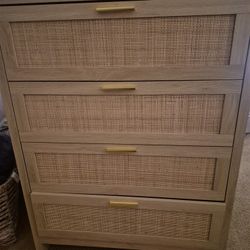 Dresser with 4 Drawers- Bamboo Look