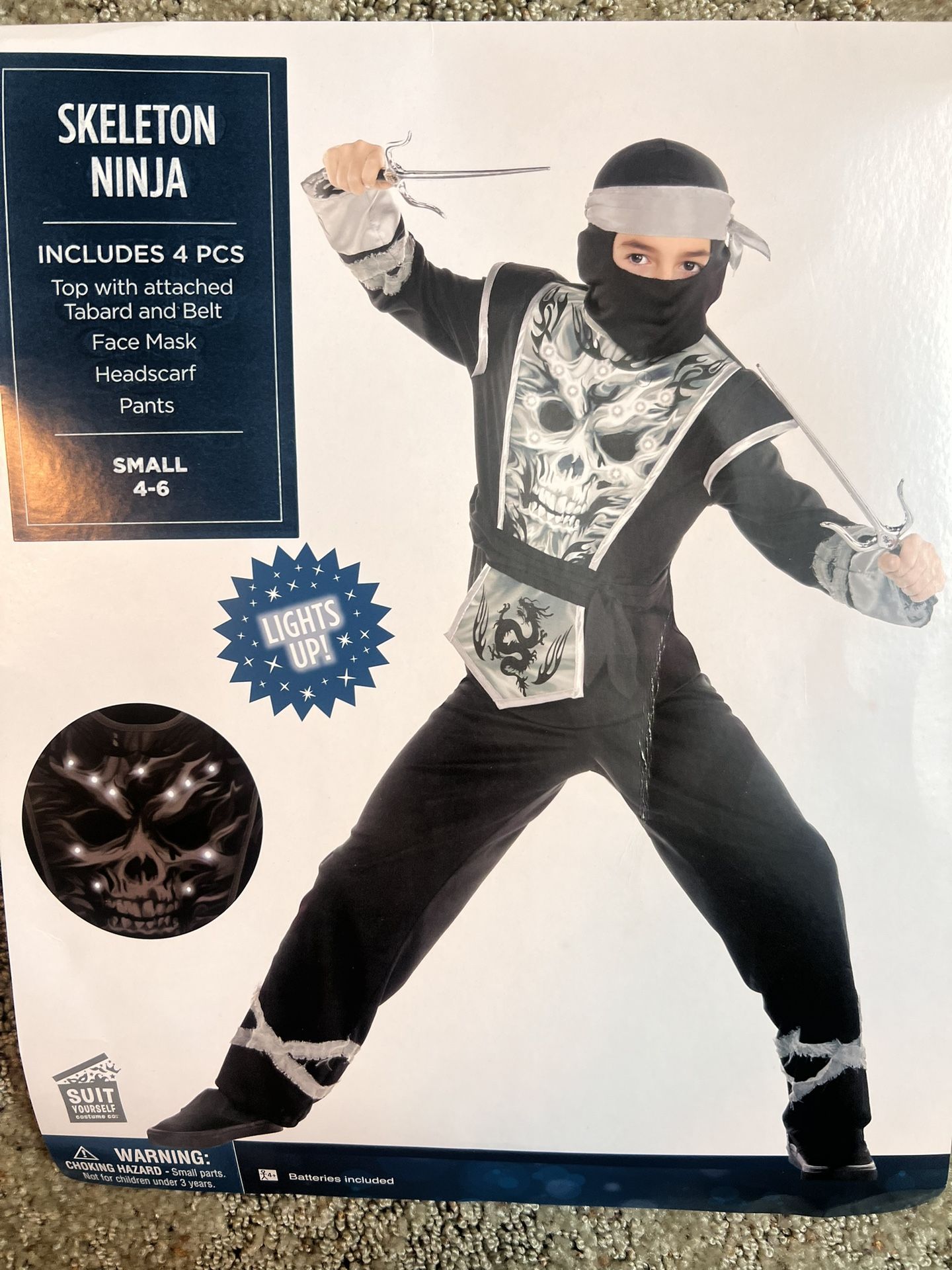 Small Skeleton Ninja Costume 