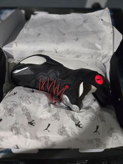 Puma Sneakers Black Red Lace-Up