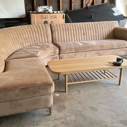 Suede  modern couch
