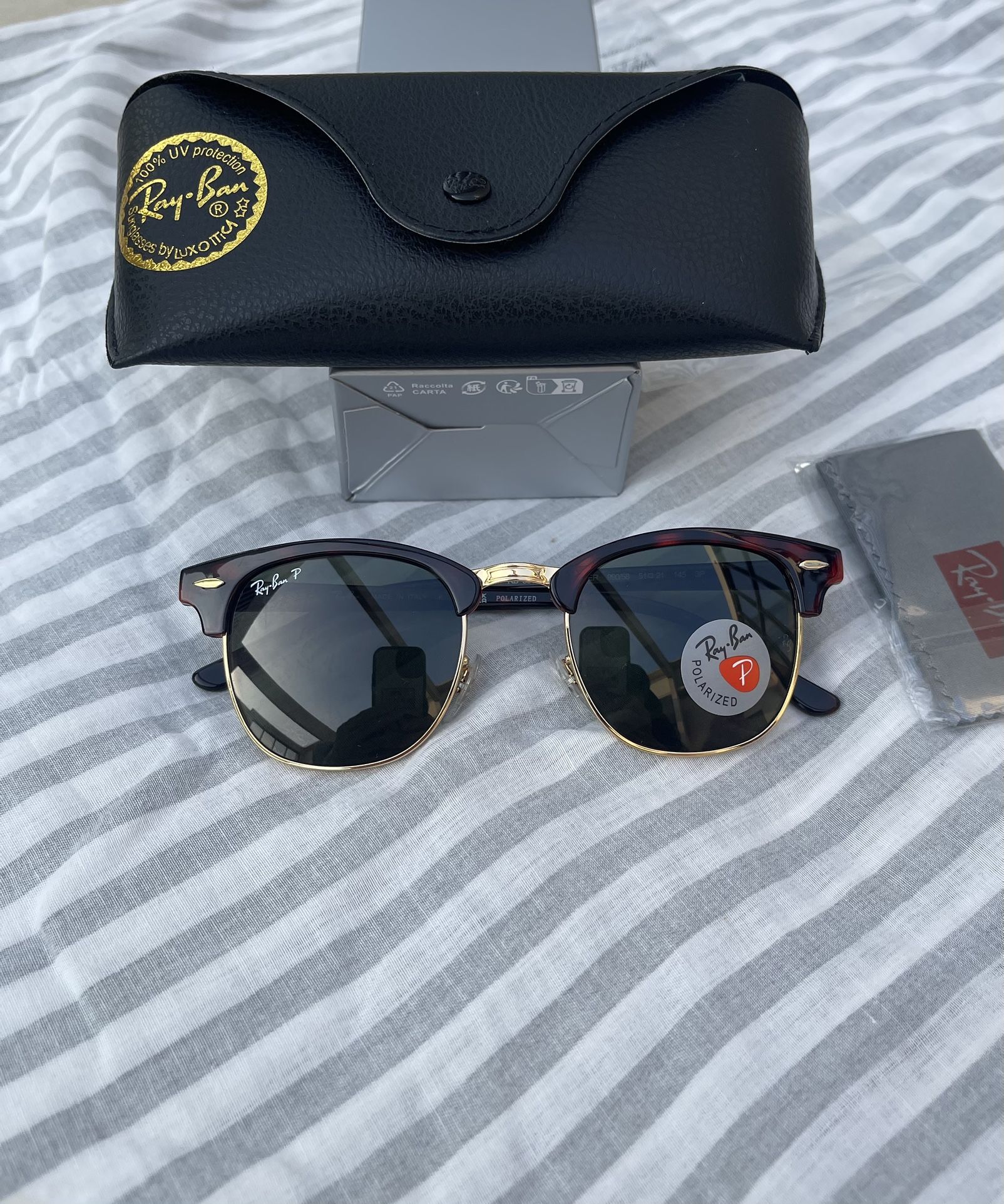 Polarized Lenses Unisex Sunglasses Club Master 3016 Tortoise