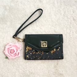 Style & Co. Black & Gold Sequins Wristlet
