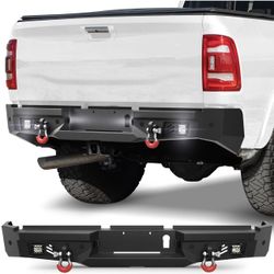 New in the box For 2019 2020-2025 Dodge Ram 2500/3500 Rear Bumper With LED Lights& Sensor Holes(D778)